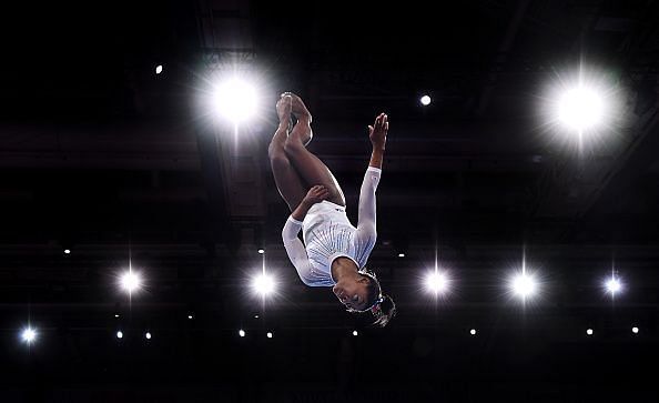 Simone Biles in action.