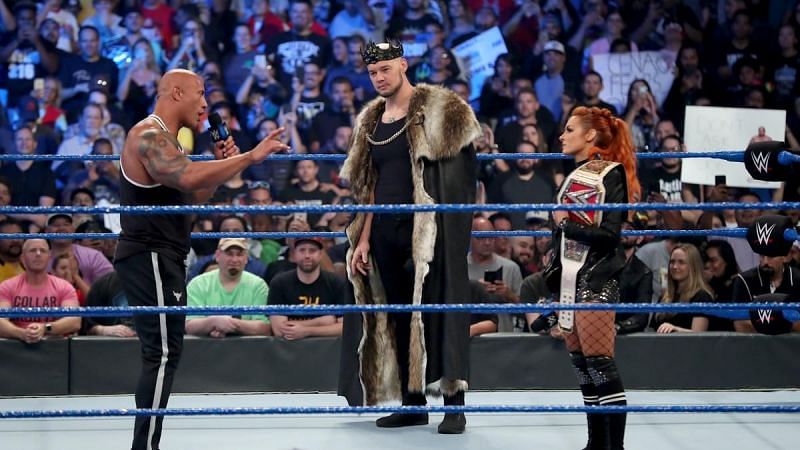 The Rock and The Man laid the SmackDown on King Corbin