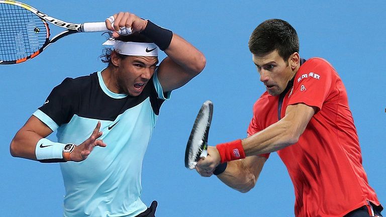 Rafael Nadal (left) and Novak Djokovic