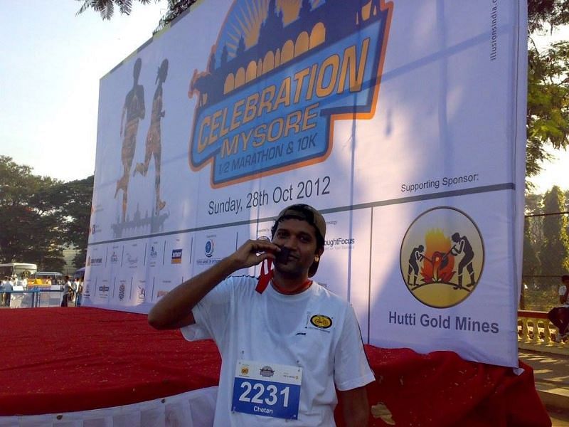 Posing with my first 10K finisher medal