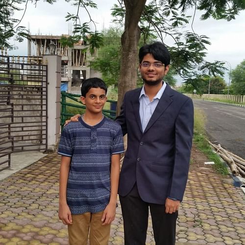 With Indian prodigy Nihal Sarin! Credit- Nihal Sarin's Facebook Page