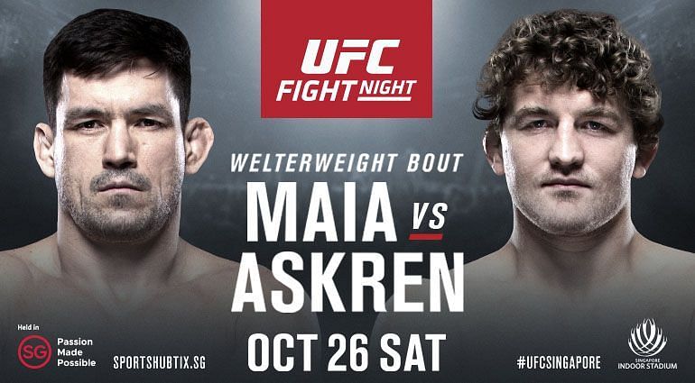 The UFC returns to Singapore this Saturday as Demian Maia faces Ben Askren