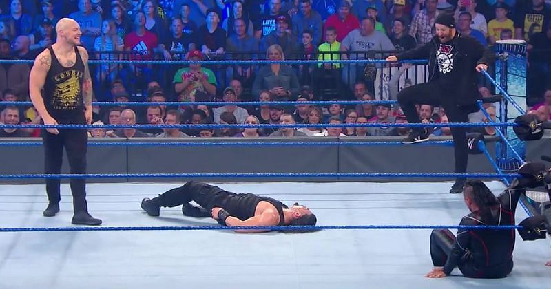 King Corbin continued his assault on Roman Reigns weeks after Reigns joined Team Flair