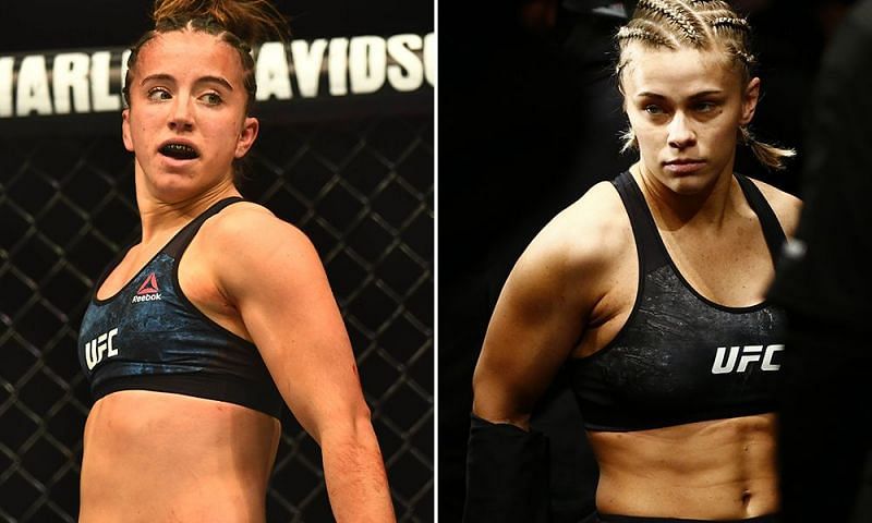 Maycee Barber (left) and Paige VanZant likely to sort it out in the Octagon