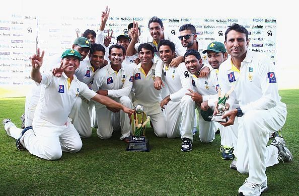 Pakistan is at the 7th position in the ICC Test rankings.