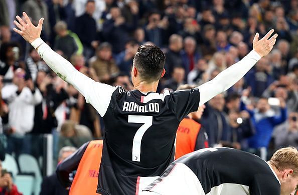 Cristiano Ronaldo celebrates