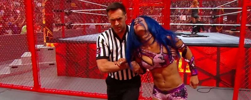 Sasha Banks after Hell in a Cell