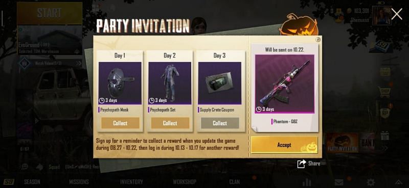 PUBG Mobile Party Invitation PUBG Mobile Maintainance Shutdown, device requirements for the new update