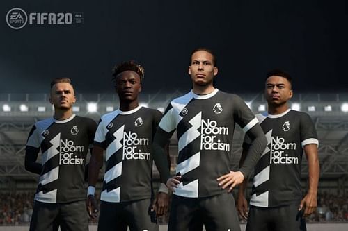 A special No Room for Racism kit has been launched by EA in support of the Premier League's campaign.