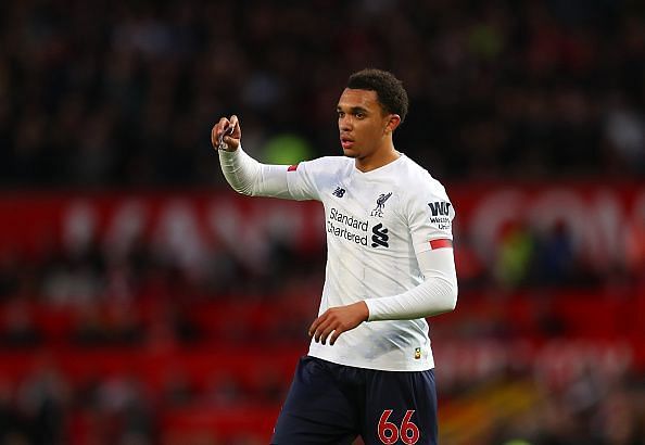 Alexander-Arnold had a relatively quiet outing against United.