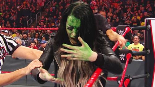 Paige after getting attacked with the green mist