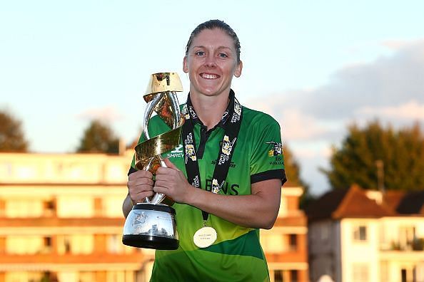 Heather Knight won the Player of the Match in the Kia Super League 2019 final
