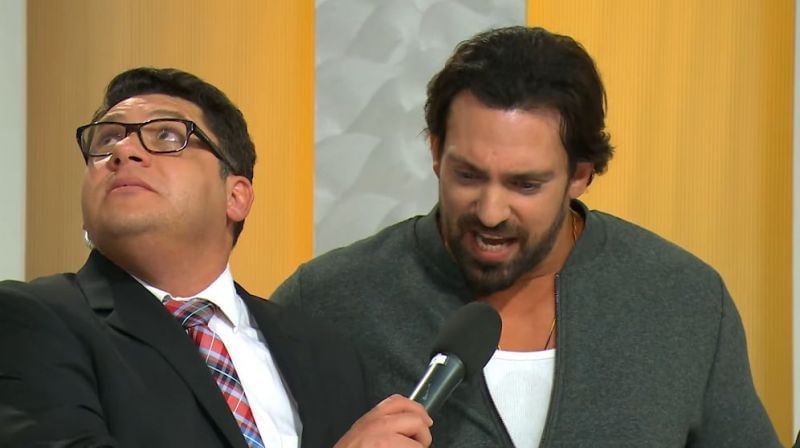 Aron Stevens (right) was formerly Damien Sandow in WWE