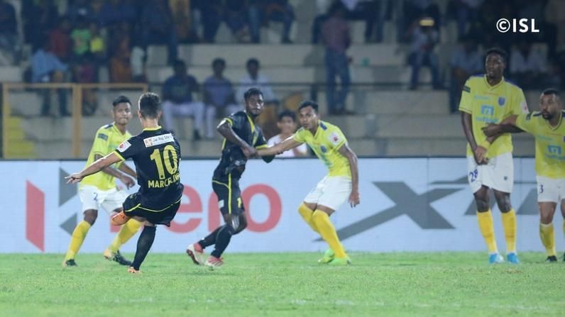 Marcelinho&#039;s stunning freekick gave his side all three points against Kerala Blasters. PC:ISL.