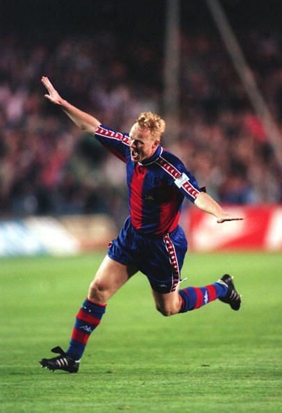 Ronald Koeman in Barcelona colours