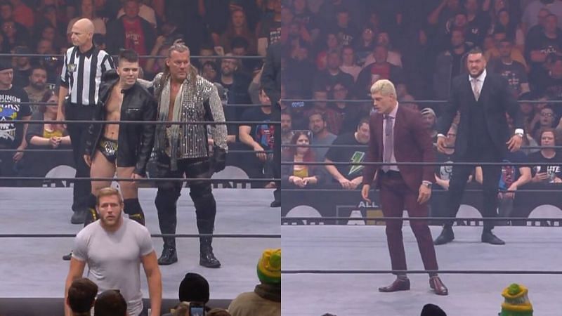 Chris Jericho and Sammy Guevara challenged for the AEW Tag-Team Championships