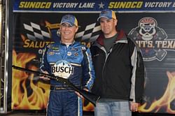 The Latest: Harvick goes for 3rd straight Texas fall Cup win