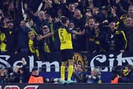 Hakimi after scoring the winner vs Inter Milan (UEFA Champions League, Group F)