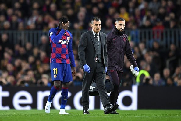 Ousmane Dembele was once again injured in their last match