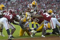 No. 1 LSU holds off No. 2 Alabama 46-41