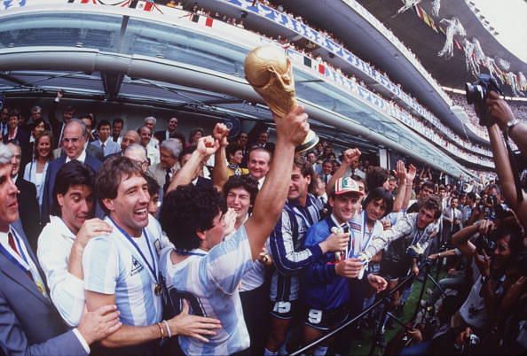 Maradona hosting the World Cup in 1986