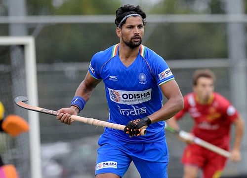 Rupinderpal Singh in action for India