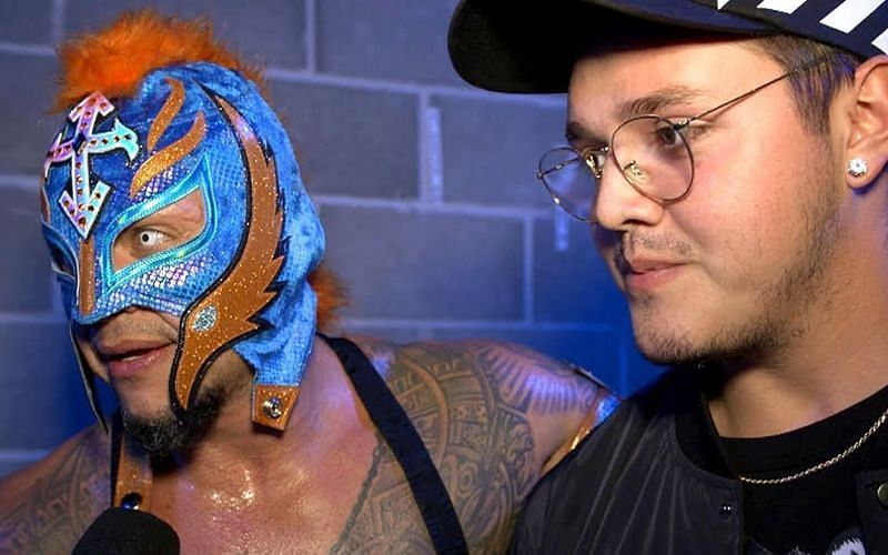 Dominic with Rey Mysterio