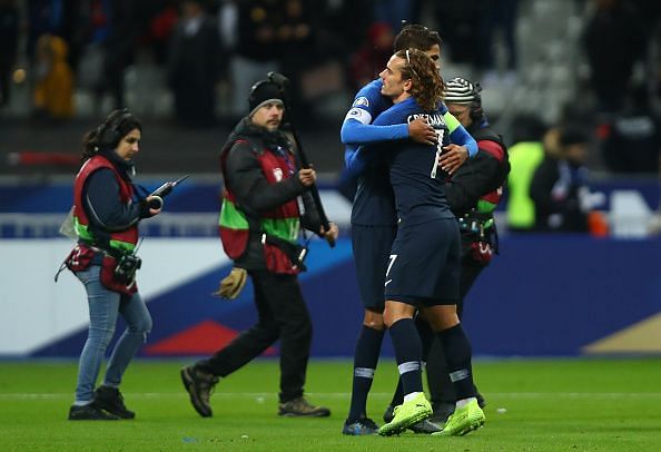 Griezmann is exultant in France colours.