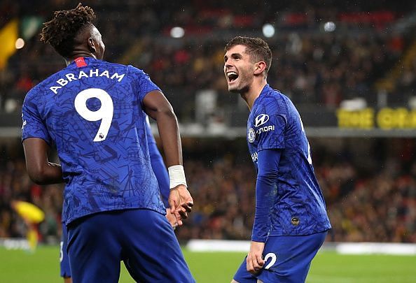 Goals from Tammy Abraham and Christian Pulisic helped Chelsea down Watford