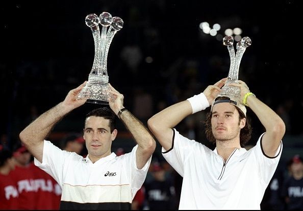 Alex Corretja (left) and Carlos Moya (right).