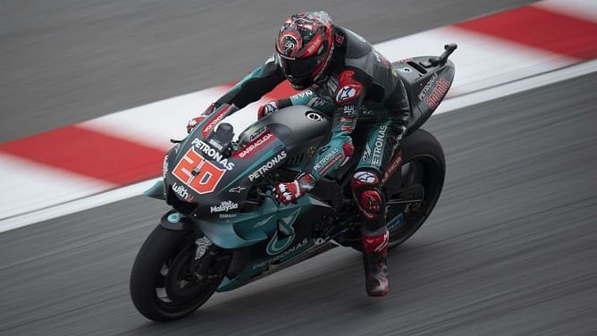 Quartararo leads Yamaha front-row lockout, Marquez crashes in Sepang