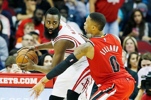 James Harden (left) has been phenomenal for the Rockets