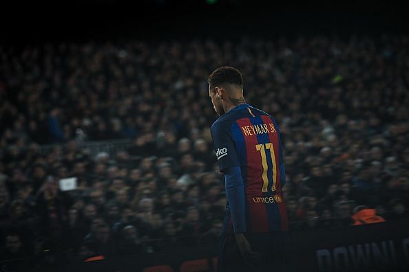 Neymar in his last season at Barcelona