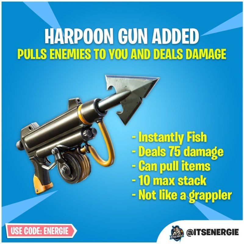 Fortnite update Epic silently rolled out a new Harpoon Gun without