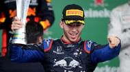 Gasly beat Lewis Hamilton in a drag race to the chequered flag to confirm his first F1 podium.