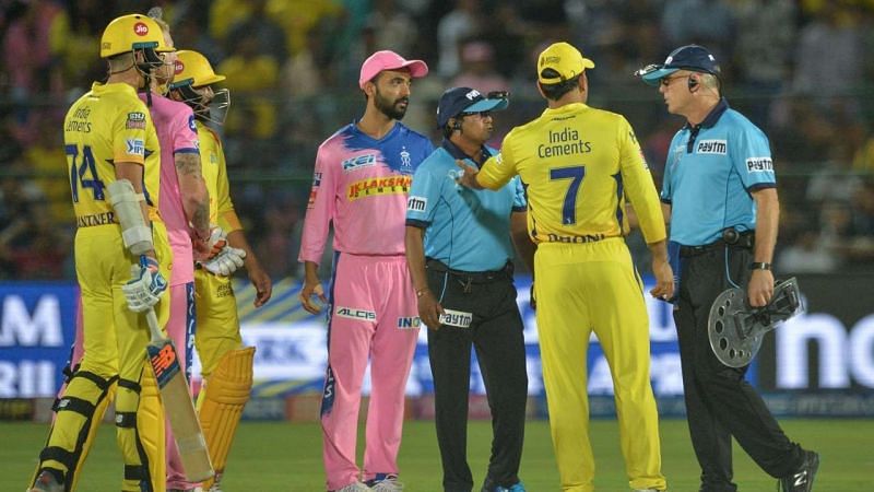 Dhoni inexplicably walked onto the field in the 2019 IPL to contest an umpiring decision