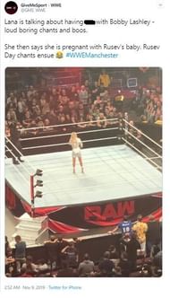 Lana's pregnancy announcement was met with loud boos