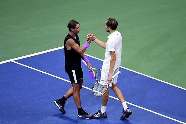 2019 US Open - Nadal (L) and Medvedev