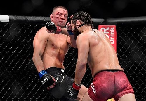 Masvidal beat Nick's brother Nate at the main-event of UFC 244