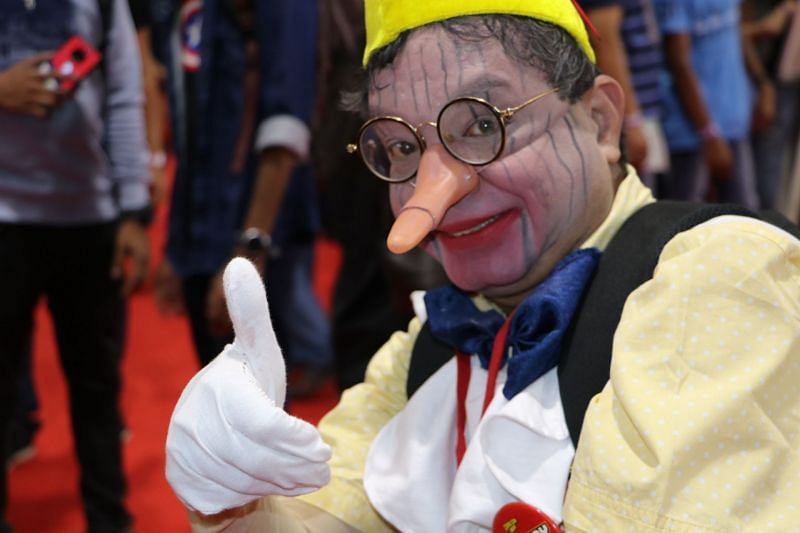 Oldest Cosplayer at Comic Con Bengaluru 2019 dressed as fictional character Pinocchio.