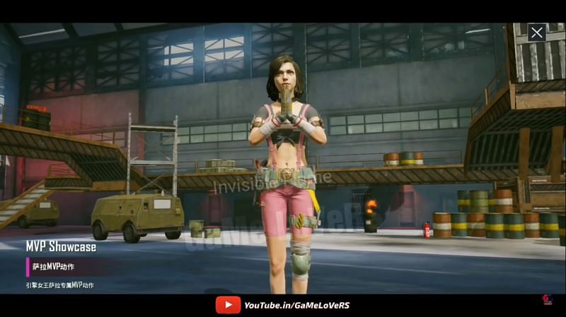 PUBG Mobile&#039;s new female character Sara&#039;s MPV Showcase