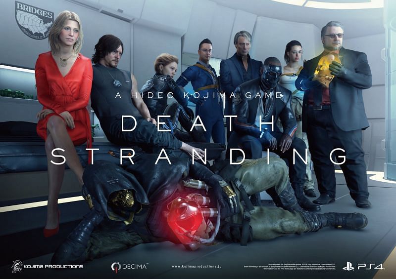 The entire main cast of Death Stranding