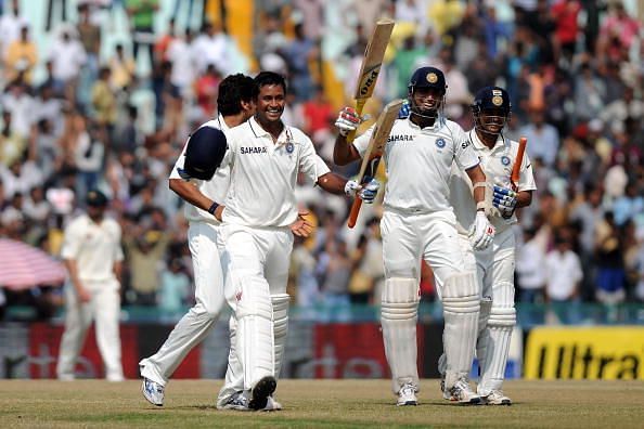 Laxman (R) came up trumps for India on numerous occasions