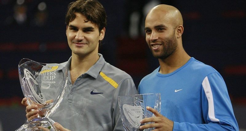 Federer beat James Blake in 2006 to win his 3rd ATP Finals title