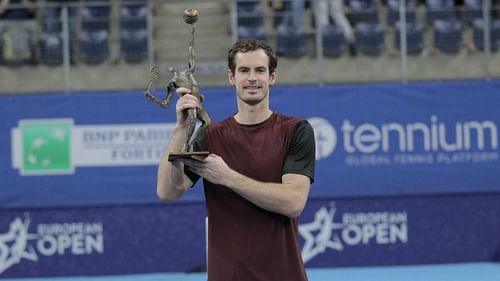 Andy Murray following his victory at the European Open in October.