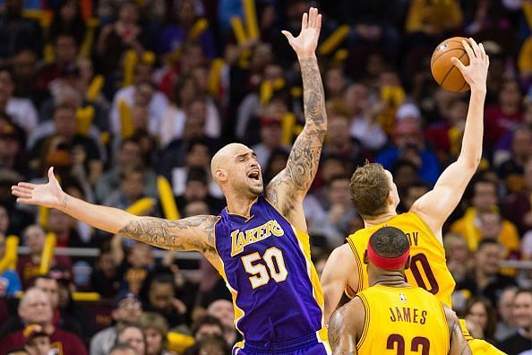 Robert Sacre didn&#039;t contribute much to the Lakers during his four seasons with the team