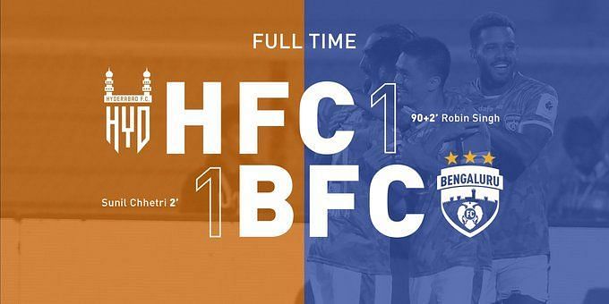 Bengaluru FC played out a 1-1 draw against Hyderabad FC