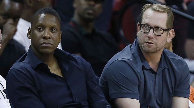 Masai Ujiri and Nick Nurse. (From L-R) Pascal Siakam, Marc Gasol and Kyle Lowry Toronto Raptors.