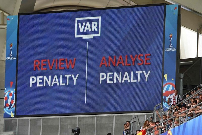 VAR reviews a penalty decision during the 2018 FIFA World Cup