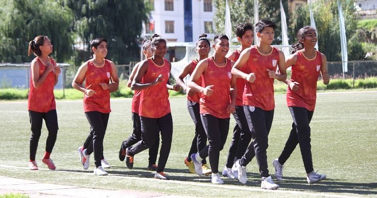 India U17 players in training.